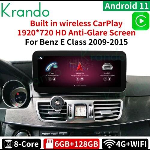 Krando Android 10.0 4G 128G 10.25'' Car Radio For Mercedes Benz E Class E200 E230 E260 W212 2009-2016 NTG 4.0 4.5 5.0 Carplay