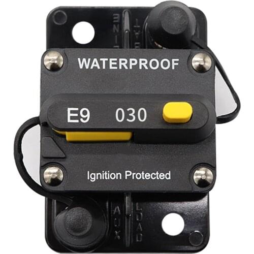 30A Circuit Breaker Dual Battery Manual Reset IP67 Waterproof 12V 24V Fuse Auto Accessories
