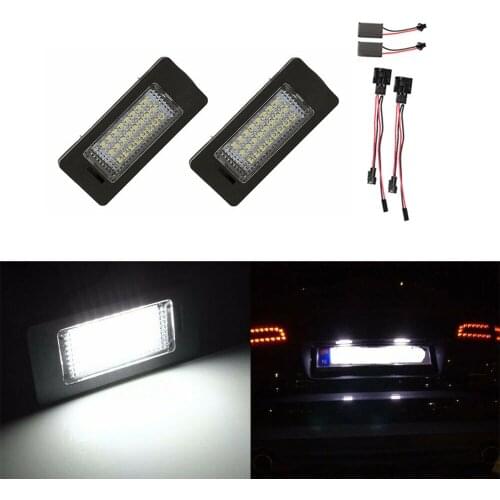 Free Shipping! 2pcs Car License Plate Light 24 SMD LED Kit Fit for Au di A4 B8 S4 A5 S5 Q5 S TT Wholesale Quick delivery CSV