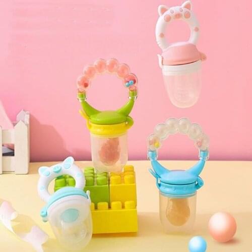 Feeding Cups Nibbler Feeder Baby Supplies Teethers Bottles New Kids Pacifier Silicone BPA Free Pvc Cartoon Nipple Teat