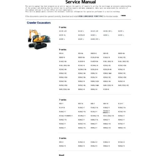 For hyundai robex Construction equipment+Engine Service Manuals and Wiring Diagrams 2021 FULL SET