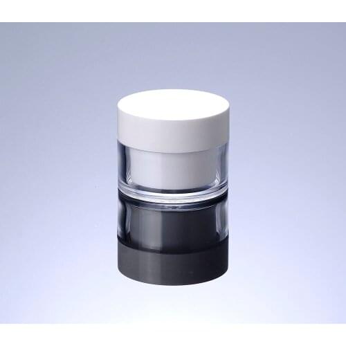 30G double layer white plastic jar pot bottle tin day night cream/hand cream/eye cream/gel/moisturizer cosmetic packing