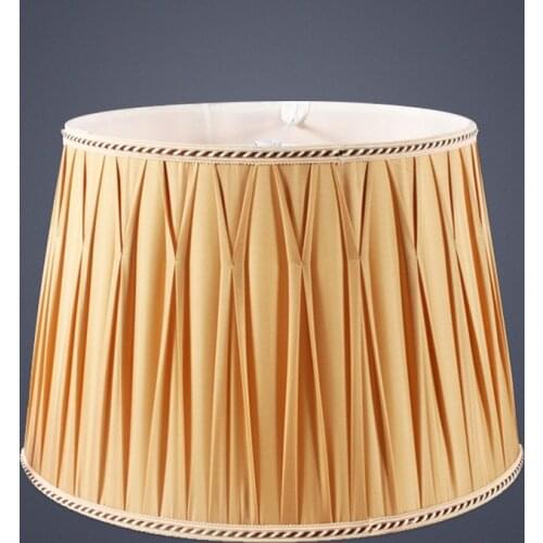 E27 Art lamp shades for table lamps cloth beige lampshade horn-rimmed chimney fabric pendant lamp shade