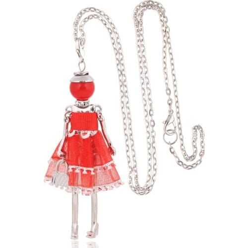 Statement Cute Necklace For Women Fashion Lovely Girl Pendant Jewelry Wholesale Accessory Party Long Necklace