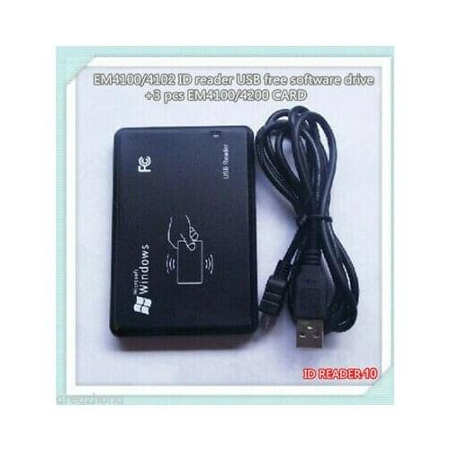 EM4100/4102 ID USB free software drive +3 pcs EM4100/4102 CARD Reader Player