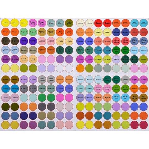 192pcs Waterproof Round Essential Oil Bottle Cap Stickers Labels 13mm Diameter Round Blank Labels for Essential Oil Bottle