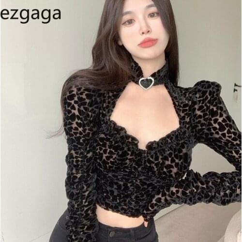 Черные блузки Ezgaga China At AliExpress