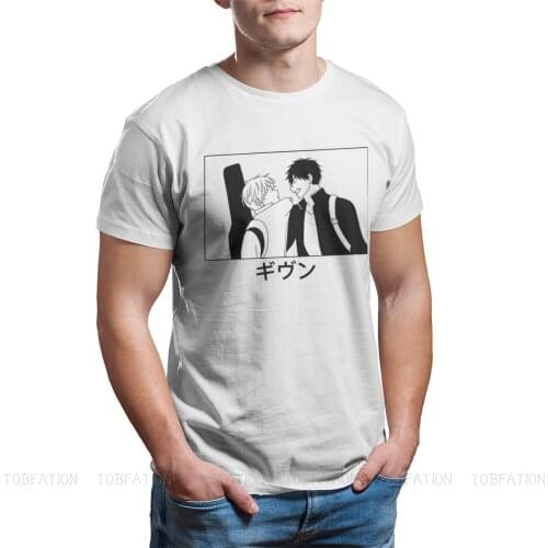 Given Ritsuka Mafuyu Akihiko Haruki Yaoi BL Anime Pure Cotton TShirt Love Elegant T Shirt Oversized Men Tee Shirt Printing