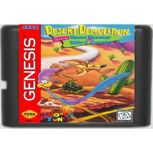 Desert Demolition 16 bit MD Game Card For 16 bit Sega MegaDrive Genesis game console