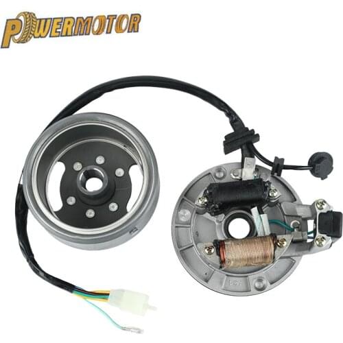 50cc 110cc 125cc Motorcycle AC Ignition Magneto Stator Magneto Flywheel kit For Lifan Horizontal Engines Dirt Pit Bikes