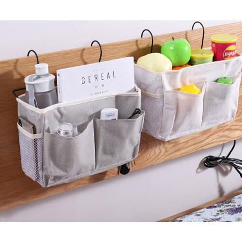 Multi-function Bedside Bed Storage Hanging Bag Bed Table Shelf Basket Rack Organizer Storage Basket Hanging Hanger Bedroom Bag