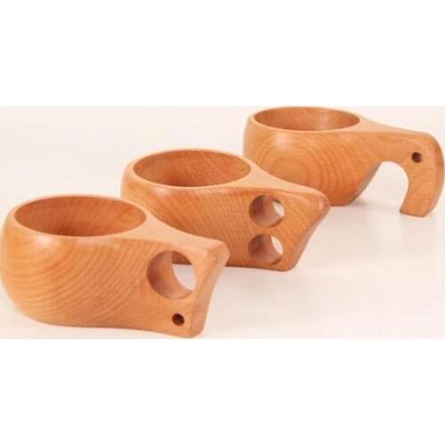 Three-piece set Wood Creative tea cup Teacup coffee cup