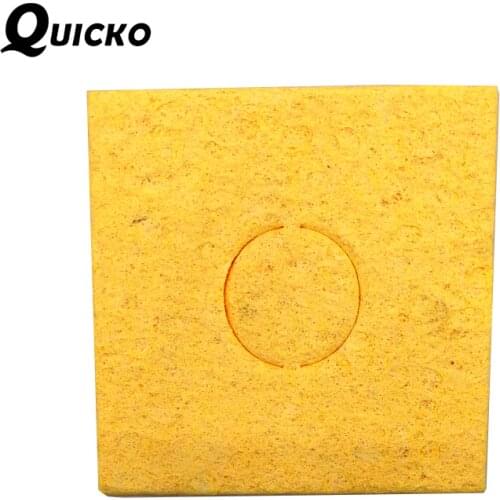 20pcs/lot Soldering Iron Tip Welding Cleaning Sponge Pads /High temperature resistant clean tool/yellow Size 6cm*6cm thicken