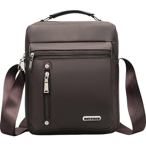 Business Style Nylon mens shoulder bag Multi Pockets Brand bags Multifunction Black Man handbag Casual Trend crossbody bags
