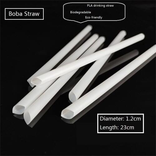 Wholesale Disposable Biodegradable Compostable Eco-friendly Natural Corn Starch PLA Boba Drinking Straw