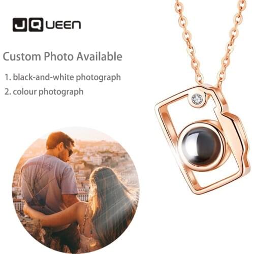 Custom Love Memory Wedding Necklace S925 Silver 100 Languages I Love You Projection Camera Pendant for Women Female Charm Gift