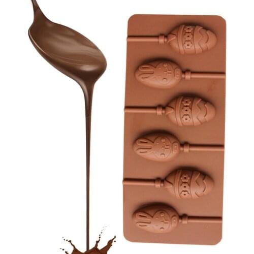 Easter Egg Rabbit Silicone Mold Lollipop Chewing Gum Marzipan Fudge Cake Chocolate Marzipan Diy Cooking Handmade Clay Mold