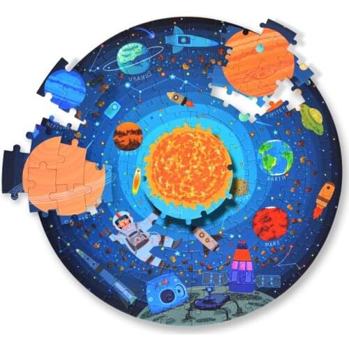 150pcs Solar System Teaching Puzzles Kids Toy Montessori Materials Educational Toys For Children Space Explore Jigsaw Puzzle
