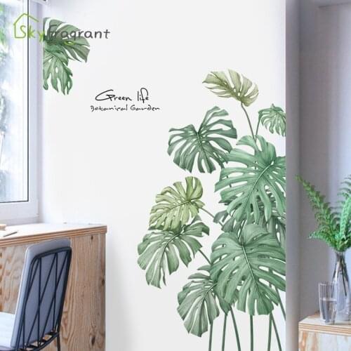 Creative plant wall sticker fridge stickers living room entrance hme decor wall decor room decoration house layout door sticker