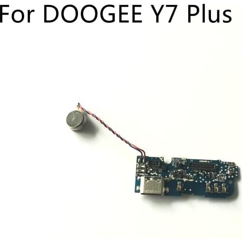 DOOGEE Y7 Plus Used USB Plug Charge Board + Vibration Motor For DOOGEE Y7 Plus MTK6757 Octa-Core 6.18" 1080*2246 Smartphone