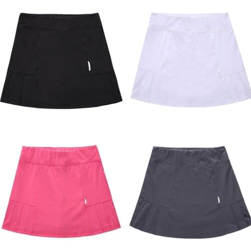 2019 badminton skorts women running quick-dry breathable half-length sport skirts tennis skirt with Safety Shorts woman fake two
