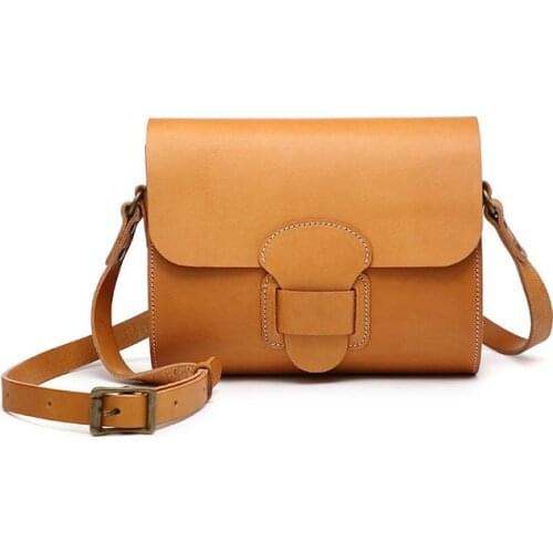Genuine leather cow skin square crossbody bag handamade for women