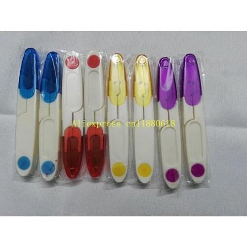 100pcs/lot Cutter Scissor Cross-stitch Sewing Mini Tool Embroidery Home Clipper Snip Tailor Thread Household Transparent Cover