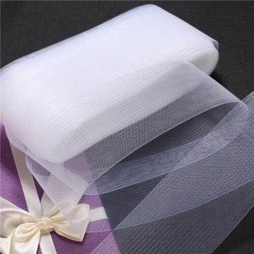2meters/lot 5cm/8cm/12cm White Bride Headdress Decoration Gauze Nylon Grenadine For Wedding Hair Jewelry Hat Decoration Material