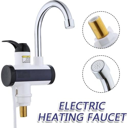 360Degree Electric Fast Instant Faucet Tap Kitchen Hot Cold Water Heater LED Display Kitchen Bathroom Electric Water Tap