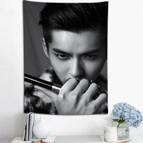 Hot Sale Custom High Quality Kris wu Wall Hanging HD Landscape 3D Printing Digital Printing Home Decoration Tapestry