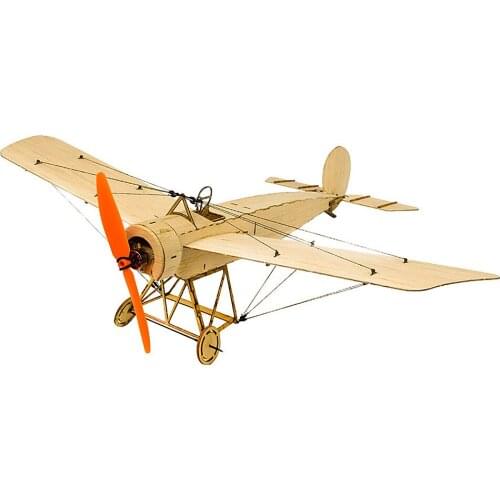 K0801 Mini Fokker-E Balsa Wood 420mm Wingspan Biplane RC Aircraft Toy KIT Airplane for DIY