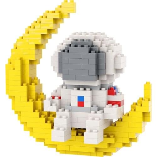 Space Astronaut Micro-Diamond Building Blocks Miniature Small Particles Creative DIY Children Assembled Building Block Toys