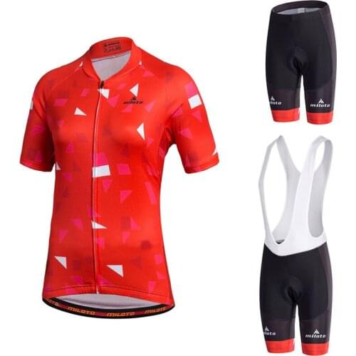 MILOTO Summer Women MTB Bike Cycling Clothing Breathable Mountian Bicycle Clothes Ropa Ciclismo Quick-Dry Cycling Jersey Sets