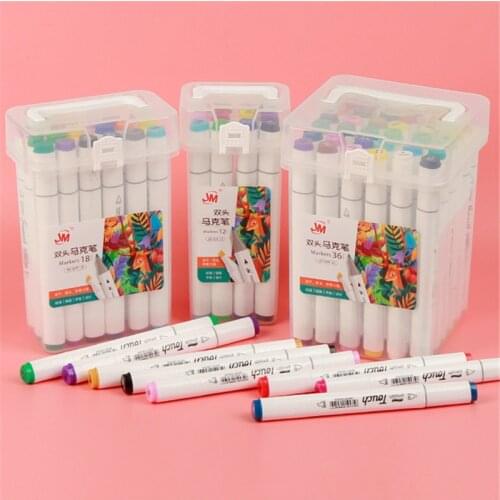 Permanent Art Markers 12/60/80 Colored Sketching Marker Pens Double Tips Alcohol Markers Professional Drawing Marker Set