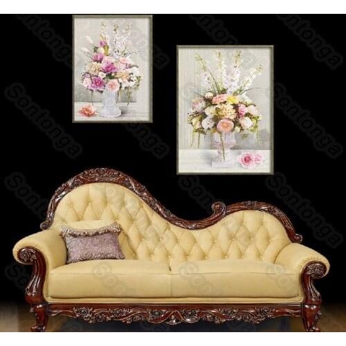 Mural Flower Modern Home Decoration Canvas Painting Stool Nordic Art Oil Painting Art Poster Sofa Background Simple Bedroom