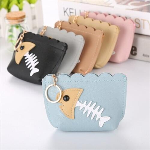 New Cartoon Embroidery Leather Purses Small Fresh Casual Pu Coin Wallet Lady Fashion Flower Pattern Cartoon Dollar Money Bag
