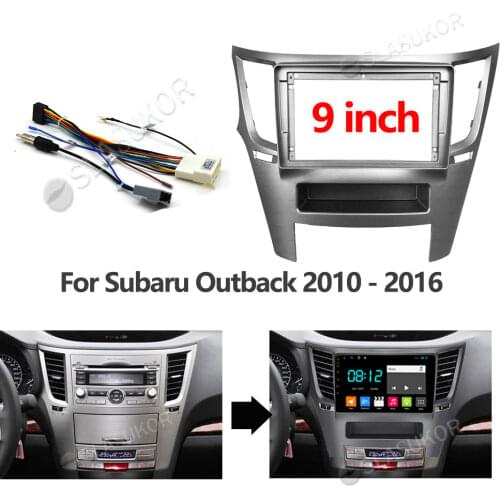 For Subaru Outback 2010 2011 2012 2013-2016 Wires Board Control CANBUS Work Stereo Panel Dash Installation DVD Frame 9 Inch 2din