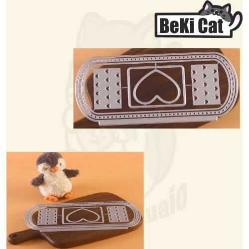 Slimline heart base background Metal Cutting Dies Stencils for DIY Scrapbooking photo album Decorative DIY Paper Cards