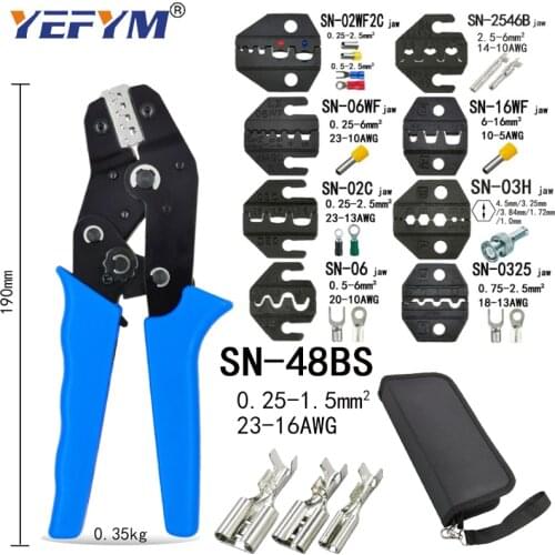 SN-48BS crimping pliers YEFYM kit packaging tool for 2.8 4.8 6.3 VH2.54 3.96 2510/pipe/insulated terminal electric pliers tool