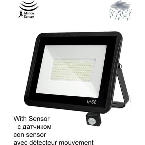 220V 10-100W LED FloodLight Spotlight Exterior Street wall reflector PIR motion sensor light Garden light lamp Waterproof Energy