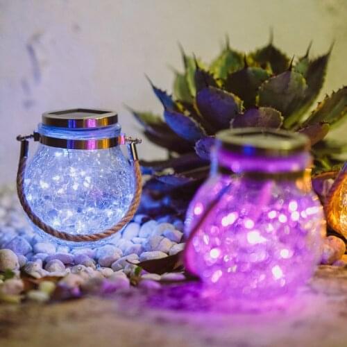 LED Solar Crack Light Outdoor Courtyard Decoration Homestay Corridor Outdoor Wishing Bottle Balcony Waterproof Chandelier