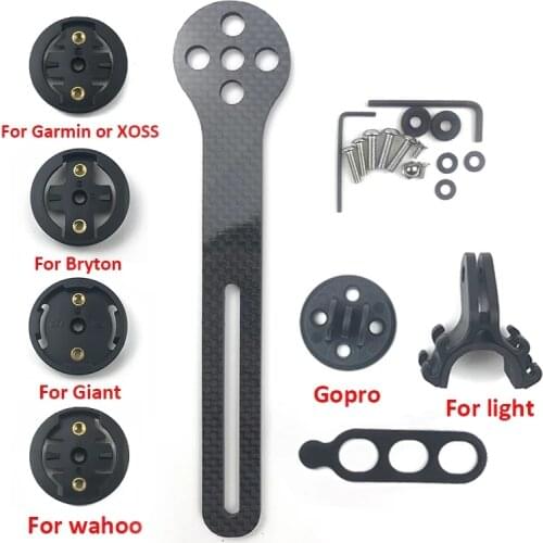 Bicycle Computer Mount For Garmin Bryton CATEYE Support GoPro Rhythm Camera & Light Holder