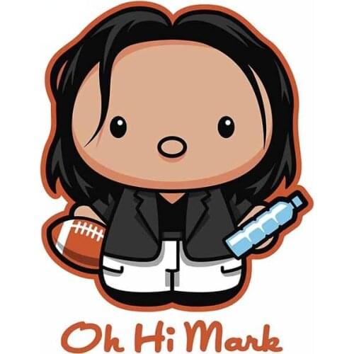 13cm x 9.9cm for Oh Hi Mark Car Stickers Refrigerator Decal Windshield Personality Vinyl Car Wrap Snowboard