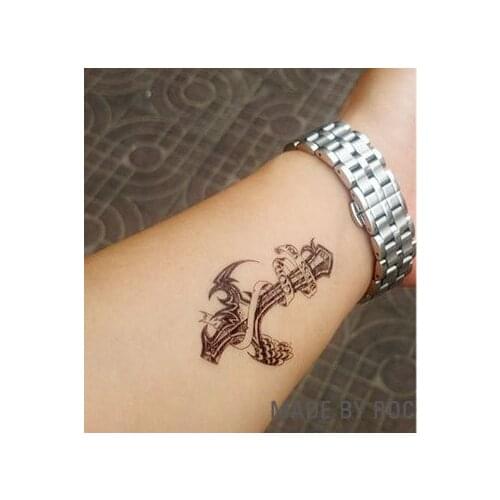 Waterproof Temporary Tattoo Sticker on body magic wand tattoo cross tatto stickers flash tatoo fake tattoos for men girl women