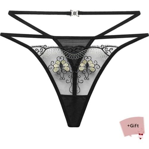 Women Sexy Panties Lace Pringting G-String Thong Panties Erotic Briefs Women Panties Girlfriend Valentines Temptation Panties