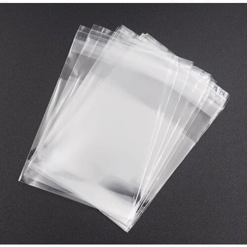 100pcs/lot 2 Size Transparent Cookie Packaging Bags Self-adhesive Plastic Biscuit Bag Wedding Candy Bags