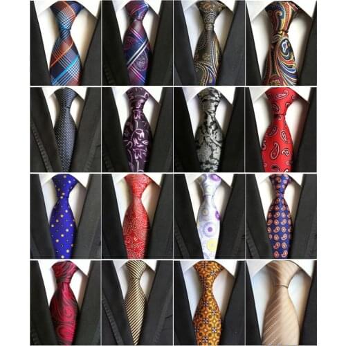 130 Styles Classic 8 Cm Tie for Man 100% Silk Tie Luxury Striped Business Neck Tie for Men Suit Cravat Wedding Party Necktie
