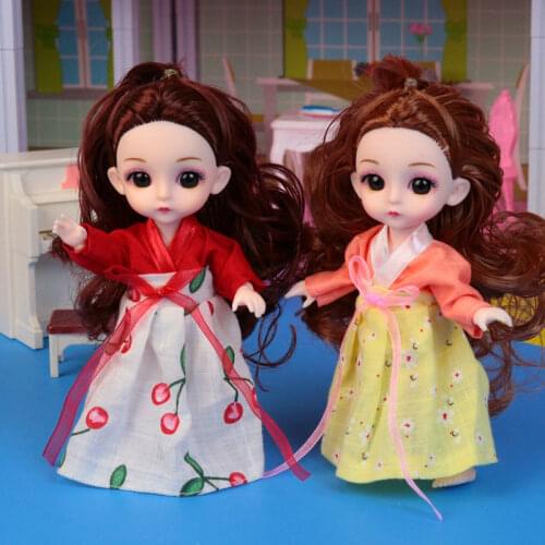 17cm Mini BJD Doll 13 Moveable Joint Dolls BJD Toy Beauty Girl Dress Make Up Toy Girls Gift Dolls Toy