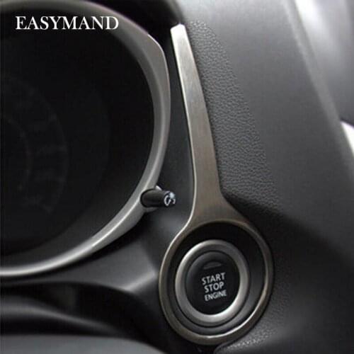2pcs/set Stainless Steel Car Interior Ignition Panel Decorative Sticker Car-styling Case for Mitsubishi ASX Auto Accessories