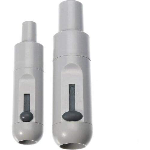 2pcs Professional Grey Universal Saliva Swivel Sucker Handle With Adjustable Valve Strong Weak Suction Autoclavable Dental Tool